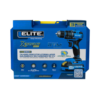 Taladro de impacto inalámbrico 1/2 21V 60NM Elite