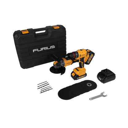Kit Furius Taladro + Esmeril 21v 2batería 4Ah
