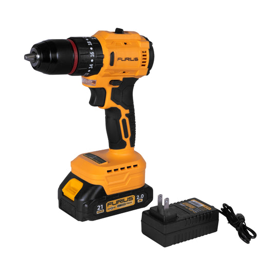 Taladro Percutor Inalámbrico/ 1/2 21V 45NM 1BAT Furius