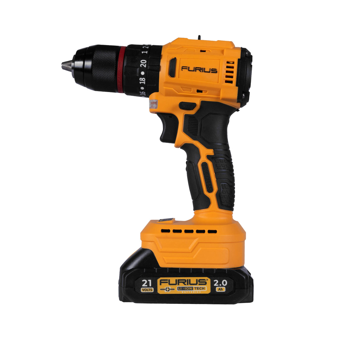 Taladro Percutor Inalámbrico/ 1/2 21V 45NM 1BAT Furius